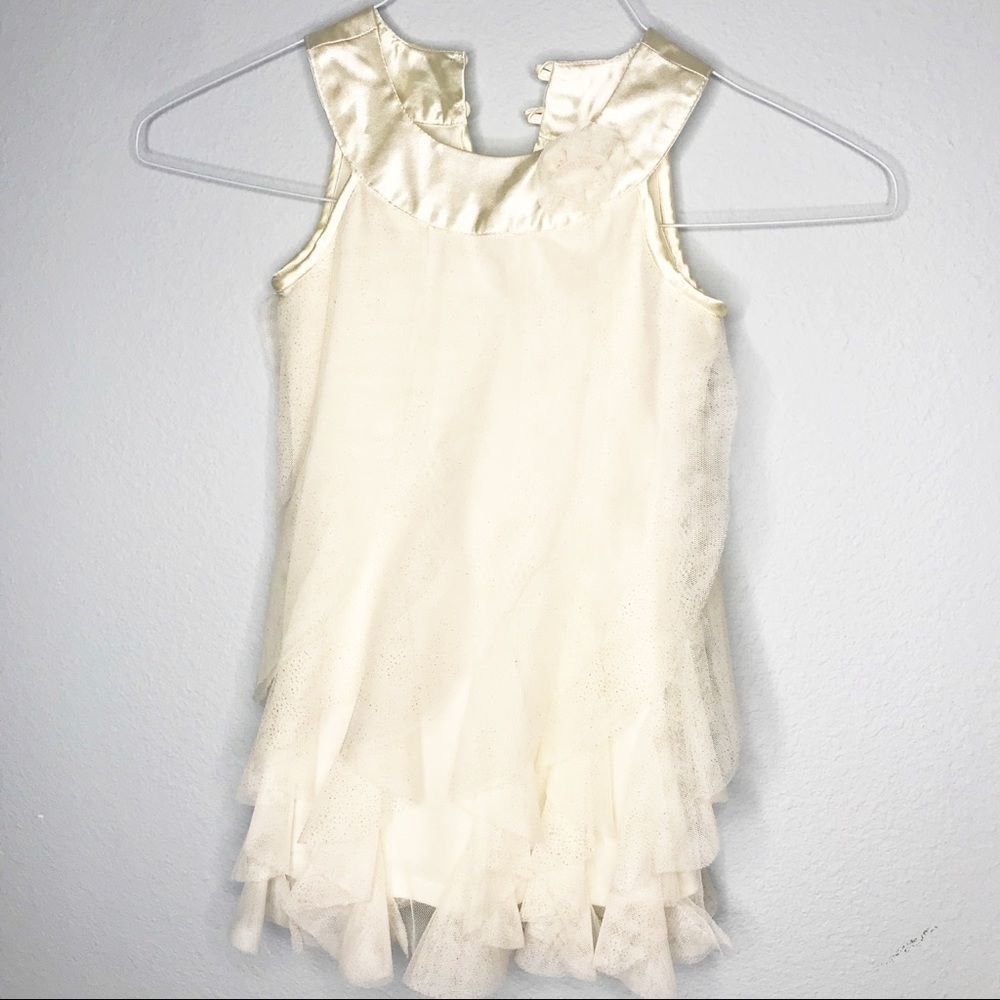 Girls healthtex gold ruffle dress 4T